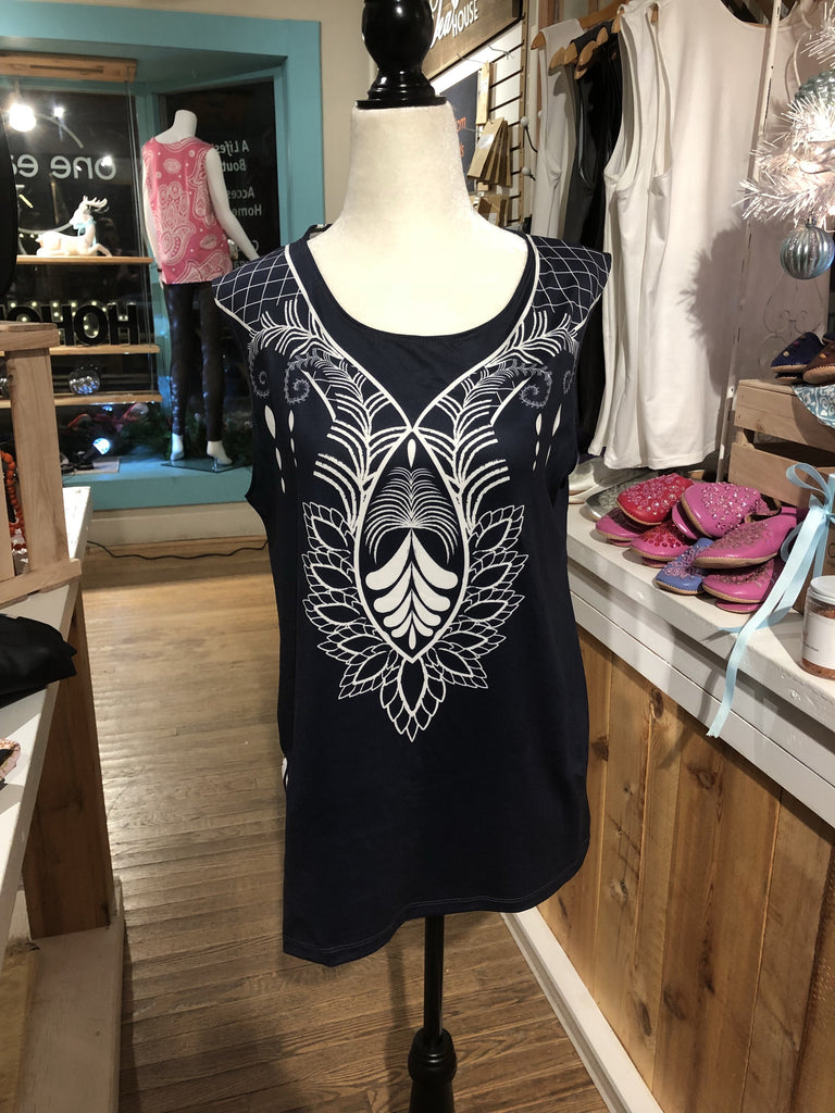 Peony Loose Fitting Long Tank