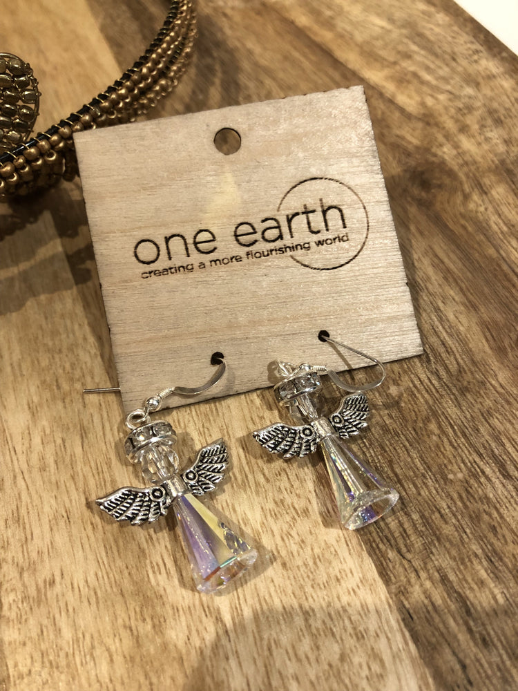 Angel Earrings - Sterling Silver & Swarovski Crystal