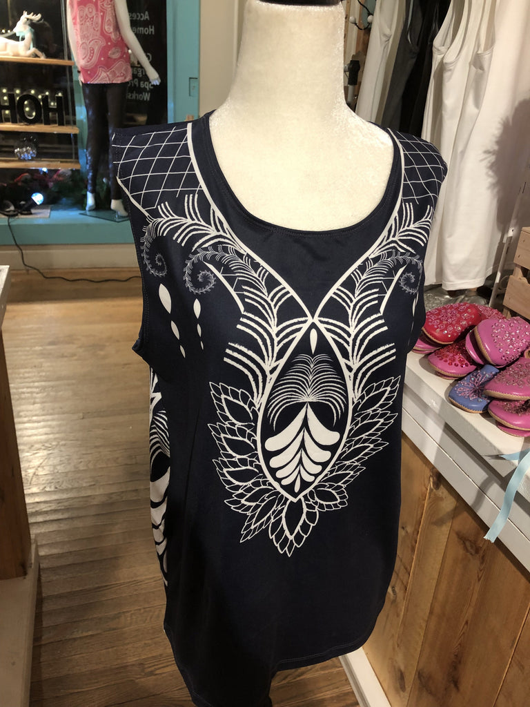 Peony Loose Fitting Long Tank