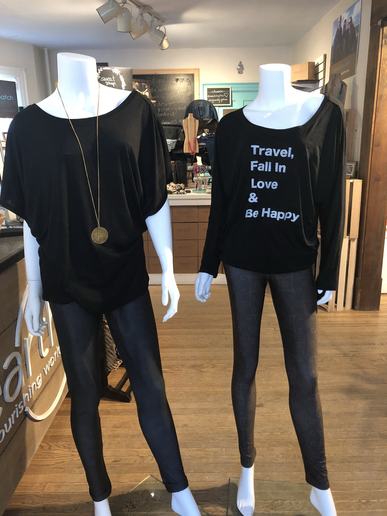 Long Sleeve Tee- Travel, Fall in Love & Be Happy