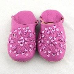 Shoes, Slippers & Boots - Dark Pink Sparkle Slippers (Kids)