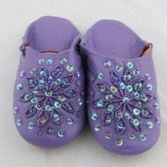 Shoes, Slippers & Boots - Dark Purple Sparkle Slippers (Kids)